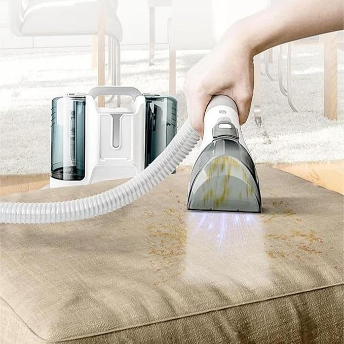 Portable Carpet Cleaner Machine Upholstery Stain Remover for Pet Hair Area Rugs Cars Strong Suction White