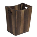 LIANTRAL Wood Trash Can Waste Basket for Bathroom Office Trash Can Rustic Farmhouse Style Wastebasket Bin Small Wastebaskets for Bathroom Office Bedroom Living Room Brown
