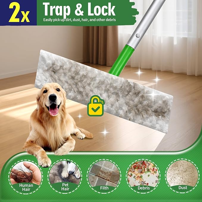 Heavy Duty Dry Sweeping Cloths Compatible with Swiffer Sweeper XL Mop Sweeper X-Large Dry Cloth Refills for Floor Mopping and Cleaning Disposable Pet Dry Pads Refills 80 Count