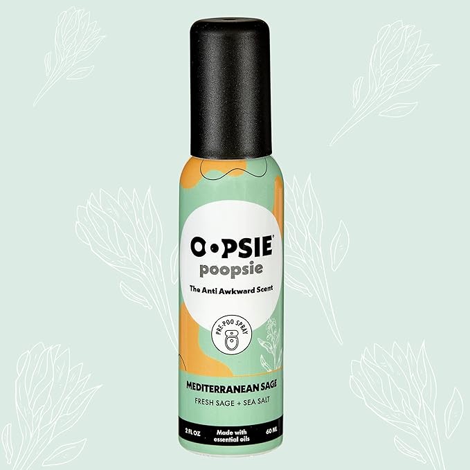 Oopsie Poopsie Pre Poop Spray - 4 Pack Natural Pre Poo Toilet Spray for Bathrooms Trap Odors &amp Eliminate Embarrassment 2oz Travel Size Pre Poo Air Freshener Spray (Variety 4-Pack)