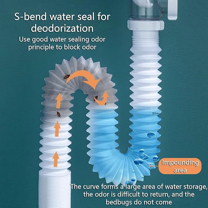 ABS Rotating Drain Pipe Prevents Odor Backflow Multifunction Not Odor For Home Hotel &amp Public Restroom Use Easy Installs