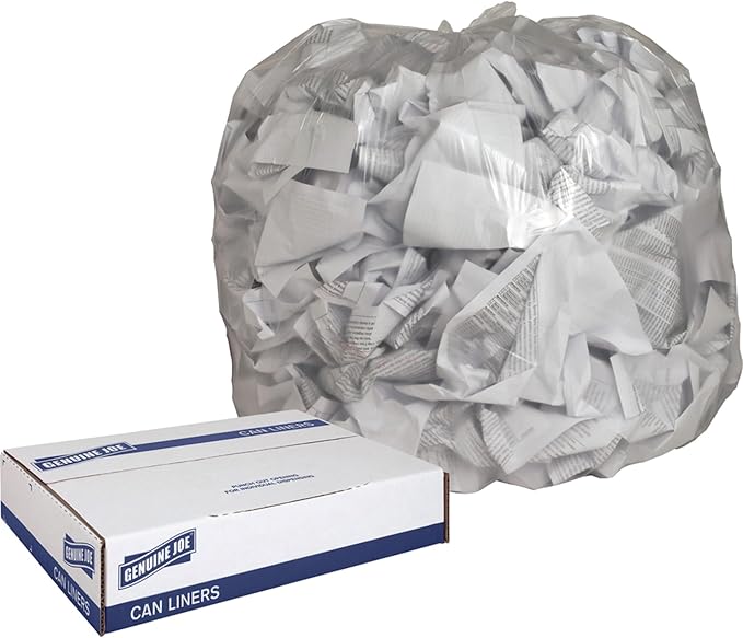 Genuine Joe Clear Trash Can Liners