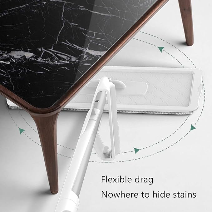 360-degree Rotating mop Suitable for Cleaning Hardwood Laminate and Tile Floors Comes with 5 Reusable dusting Tools White Microfiber