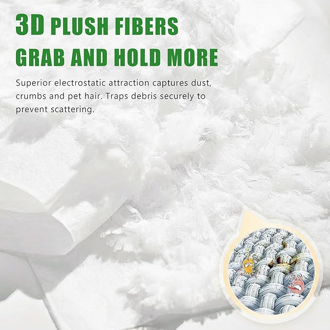 120ct Dry Sweeping Cloths Refills for Swiffer Sweeper Mop + Deluxe Heavy Duty Dry Sweeping Cloths Disposable Microfiber Duster Mop Pads for Cleaning Hardwood Floor Dust and Pet Hair
