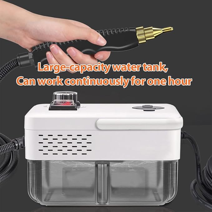 Pressurized Handheld Steam Cleaner for Home 10s Heat-Up Handheld Steamer for Cleaning3Bar pressure1950W power1.7 Qt Tank Portable Steam Cleaner Handheld for KitchenCarTileWindowFloor