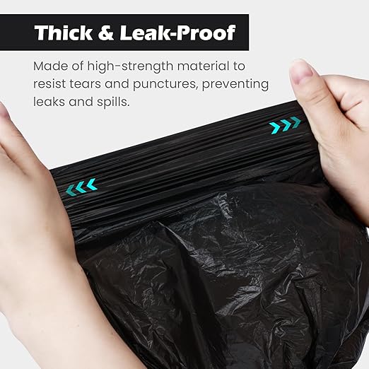 ELPHECO Trash Bags 3.5-4 Gallon Self-Bagging Automatic Trash Bag Small Garbage Bags for Office Bedroom Bathroom Trash Bags Black