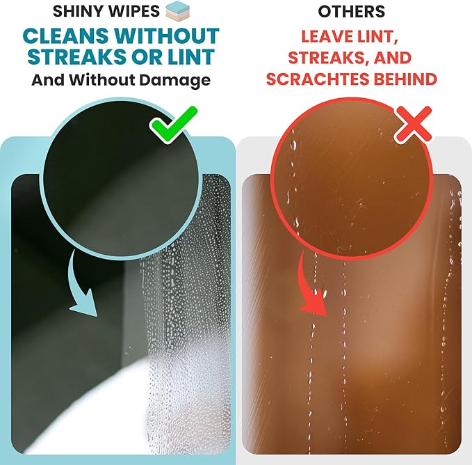Shiny Wipes XL Window Drying Towel The Original Ultra Absorbent Twisted-Loop Design Streak-Free Towel Cloth for Shiny Windows No Streaks or Lint (1 Towel)