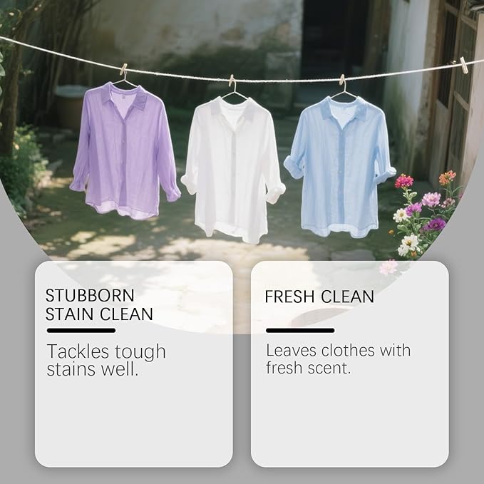 Liquid Stain RemoverStubborn Stain Cleaning Liquid Multi-Fabric Cleaner Oil and Grease Stain Remover for Clothes Fresh Clean Cleaning Food Grease Coffee Off Laundry Underwear Fabric (2PCS)