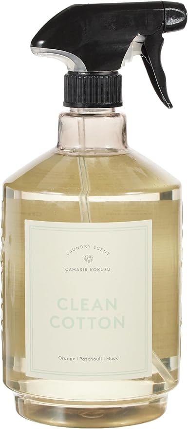 Chakra Freshener Fabric Spray - Long-Lasting Multi-Purpose Laundry Scent for Bedding Clothes &amp Home Fabric Deodorizer Luxury Room Deodorizer Linen Spray w/Trigger 33.8 fl oz Clean Cotton