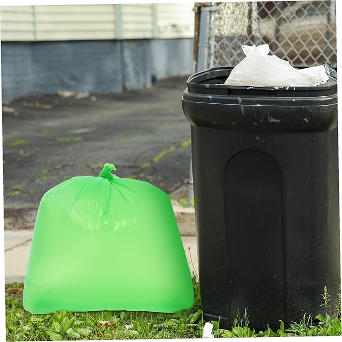 FRCOLOR 50pcs Thickened Tear-resistant Plastic Trash Bags Kitchen Bathroom Garbage Bags Heavy-duty PE Material for Home Office Commercial Waste Disposal