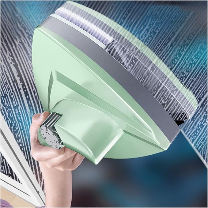 Magnetic Window Cleaner Double-Sided Magnetic Window Cleaner Glass Cleaning Brush Glass Wiper Household Cleaning Tools with Anti-Falling Rope for High-Rise Double Glazed Window