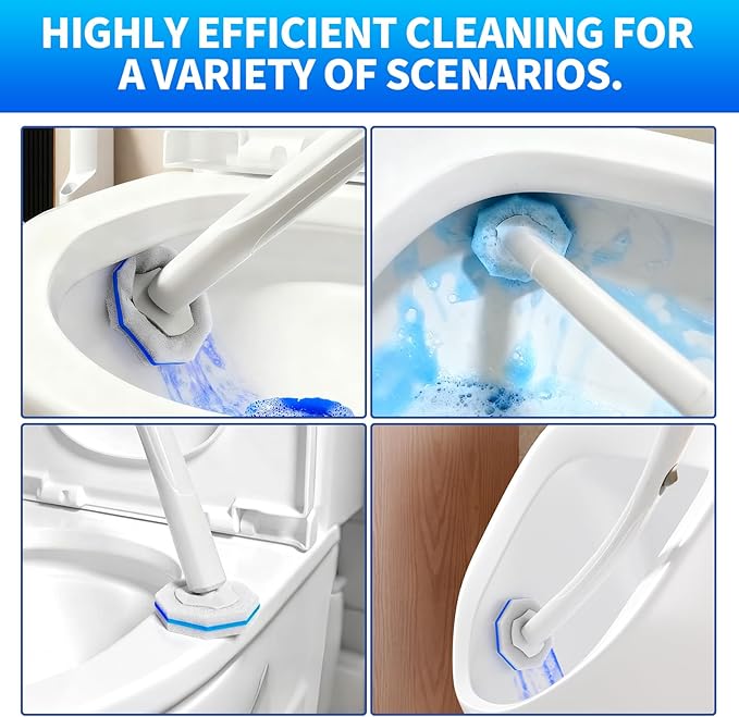 120pcs Bulk Pack of Disposable Toilet Brush HeadsToilet Wand Refills for Toilet Bowl Brush Cleaner PadsToilet Brush Replacement Compatible Heads with Most Toilet Brushes