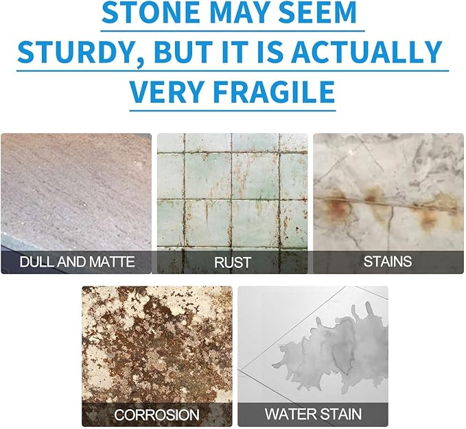 Stone Stain Remover Cleaner For Granite Quartz Marble Tiles Stubborn Stains Scratch Removal Ceramic Cleaner 500ml(3pcs)