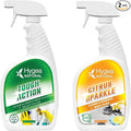 Hygea Natural Tough Action Tile &amp Grout Deep Cleaning Spray 24oz + Citrus Sparkle Heavy Duty Degreaser &amp All Purpose Cleaner 24oz Bundle - Removes Dirt &amp Scum without Harsh Chemicals