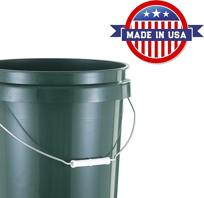 United Solution ECOSense 5 Gallon Bucket Heavy Duty Comfortable Handle Perfect for on The Job Home Projects or Cleaning Made from 90% Recycled Materials.100% Recyclable (Pack of 3)