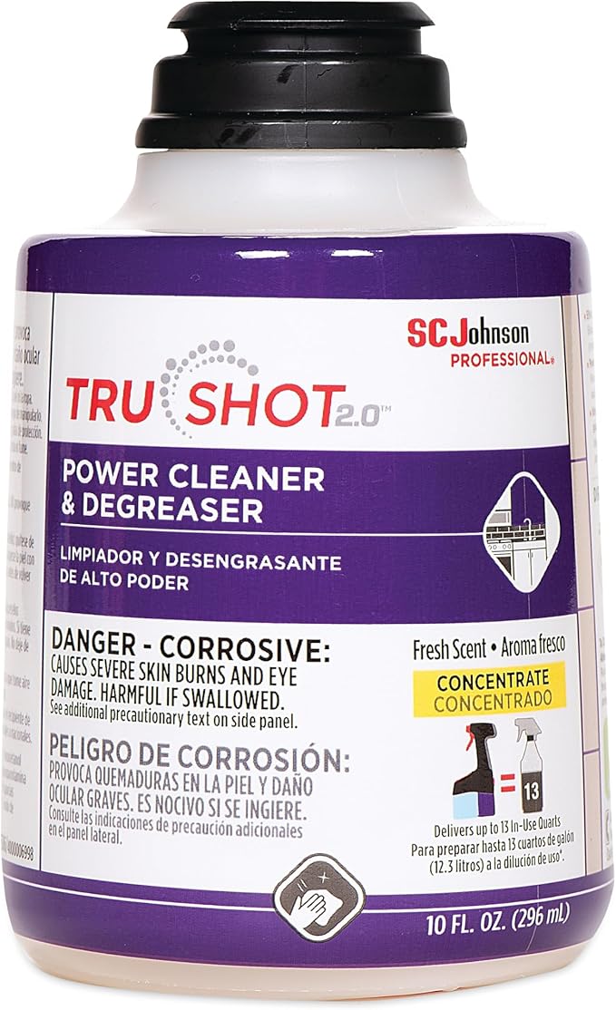 SC Johnson Profesional TruShot 2.0 Power Cleaner &amp Degreaser Clean Fresh Scent 10 oz. 4/Carton (315386)