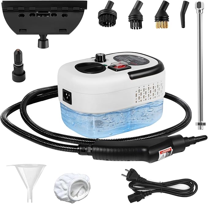 Steam Cleaner Handheld with 1200ml Large Water Tank High Pressure Steamer for Floors Upholstery Grout Car