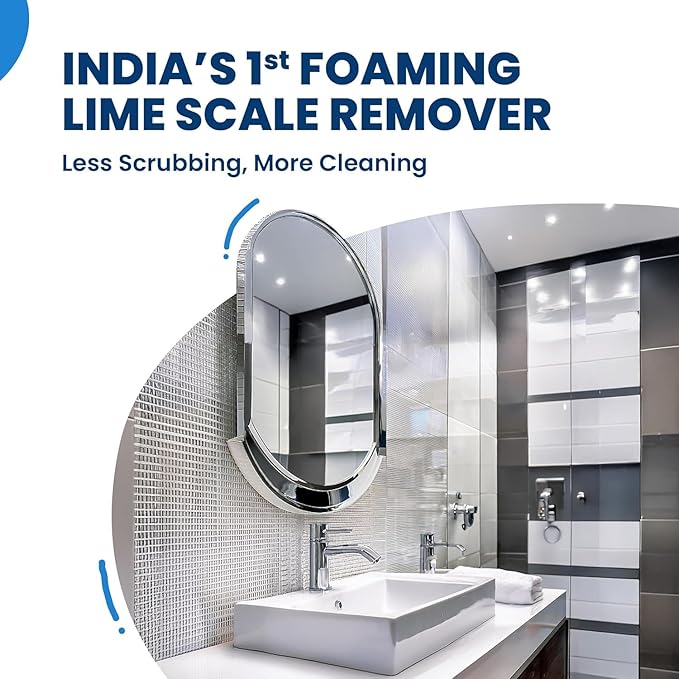 Hap-Pi Planet Tap Cleaner &amp Limescale Remover | Foaming Bathroom &amp Hard Water Stain Cleaner | Non-Toxic Plant-Based Formula | Multipurpose Cleaner for Tap Shower Tiles Mirror &amp Sink | 5