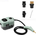 PowerSteam Pro 2500W Multi-Surface Steam Cleaner 3.0 BAR High-Pressure 15-Second Fast Heat-Up with 6 Attachments for Grills Kitchen Floors Cars and Sanitization (Green)