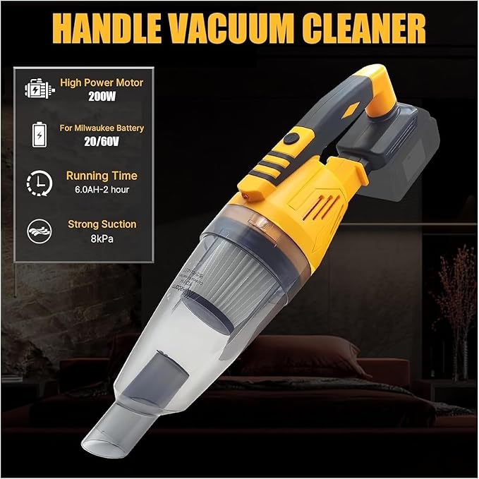 Cordless Vacuum CleanerCompatible For DeWALT 20v/18v Battery 2 In 1 Lightweight Stick Vacuum With 2 Mode Powerful Suction