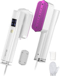 Steamer for Clothes Sundu Portable 2-in-1 Steamer &amp Iron 15s Fast Heat-up 100ml Water Tank Ironing Gloves 20 Min Continuous Steam Wrinkle Remover for Garment Travel &amp Home Use (Purple W
