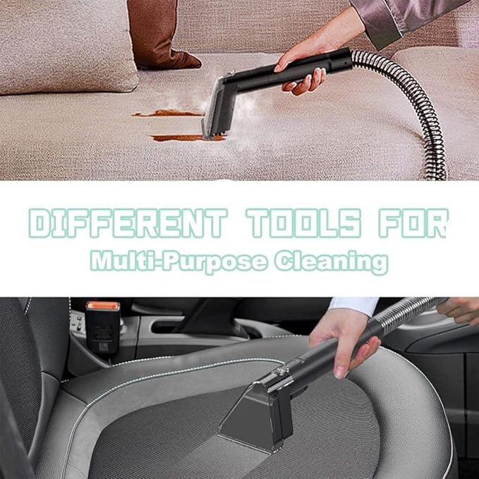 Portable Carpet and Upholstery Deep Cleaner12Kpa Power Suction with Versatile Tools for Pets Area Rugs and Couches