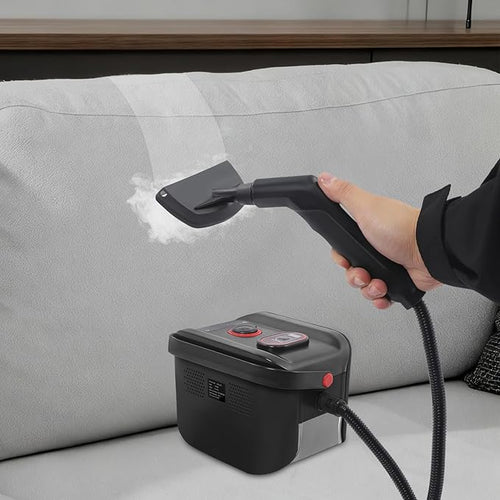 1500W Handheld Steam Cleaner Portable High Temp Steam Cleaning Machine 3 Gears Steam Setting 13s Heat-Up/4.5BAR High Pressure Steam Cleaner for Walls Car Detailing Tile (Black)