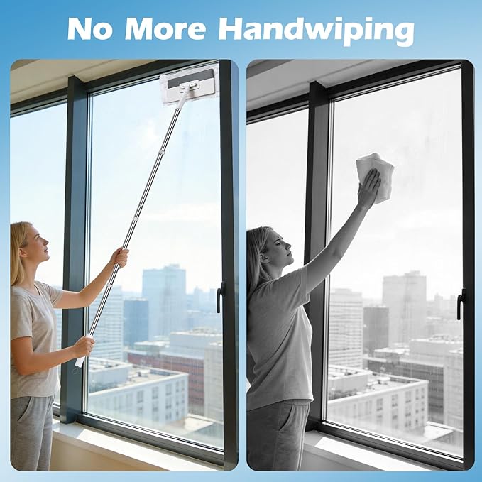 Mini Sweeper MopMasthome Reusable Clamp Mop with 50  Stainless Steel Handle1 Second InstallationCompatible with Swiffer PadsFlat Dust Mops for House Wall Windows Corners - 1 Sweeping Cloth