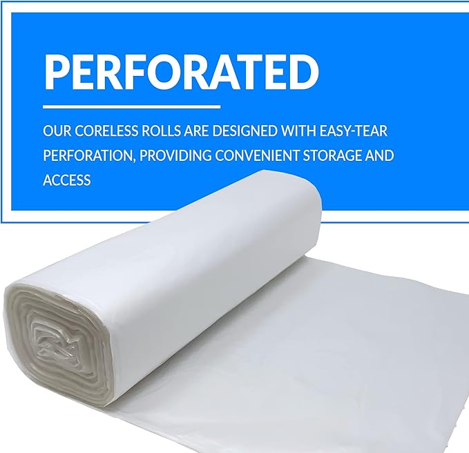 Reli. SuperValue 55-60 Gallon Trash Bags | 50 Count | Made in USA | Heavy Duty | Clear Multi-Use Garbage Bags