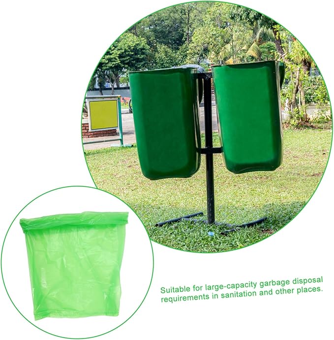50pcs Thickened Plastic Kitchen Trash Bags Tear-resistant Garbage Liners for Bathroom Home Office Hotel School Use
