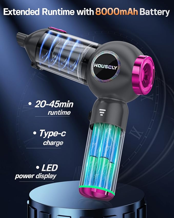 Handheld Car Vacuum Portable Cordless 25000Pa High Power Small Mini Hand Vacuum Rechargeable 4-in-1 Wireless Handheld Vac for Car Office Desktop Home Cleaning Ideal Gifts for Men &amp Women