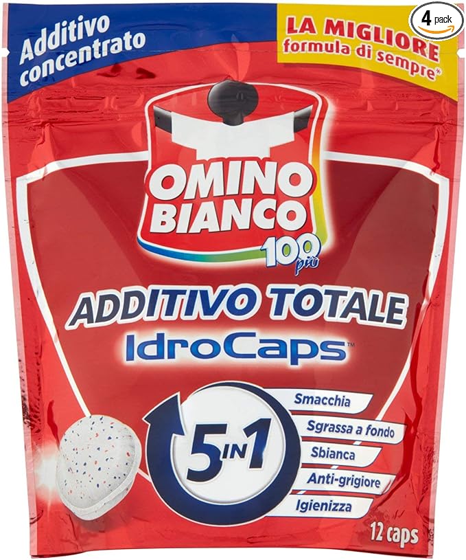 Man White – idrocaps Power Stain Remover Concentrate 12 Capsules – 240 g – [Pack of 4]