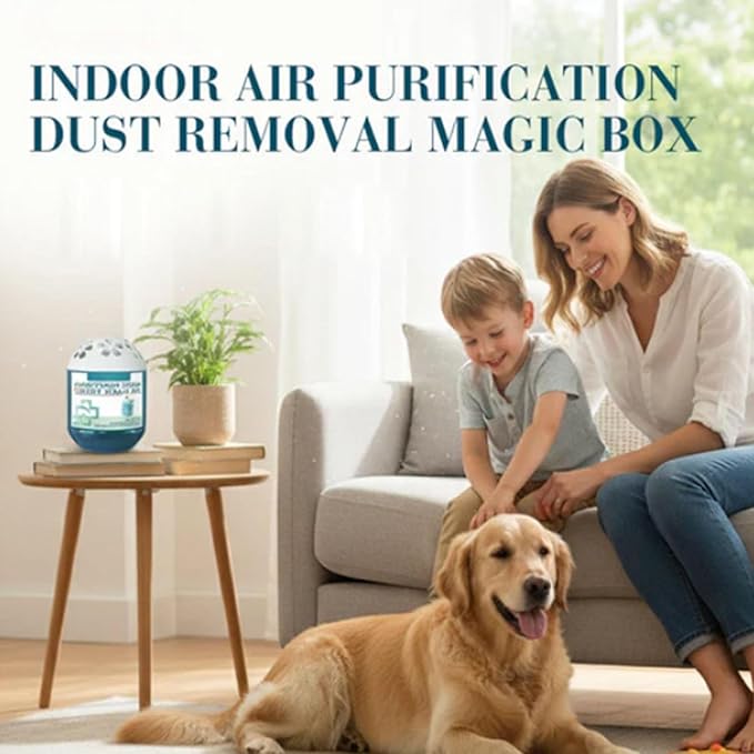 Vacuum Magic Box Automatic Dust Sucking Magic Box Indoor Air Purification Dust Removal Freshener Dusts Removal Eliminator for Home Pet Areas (3pcs)