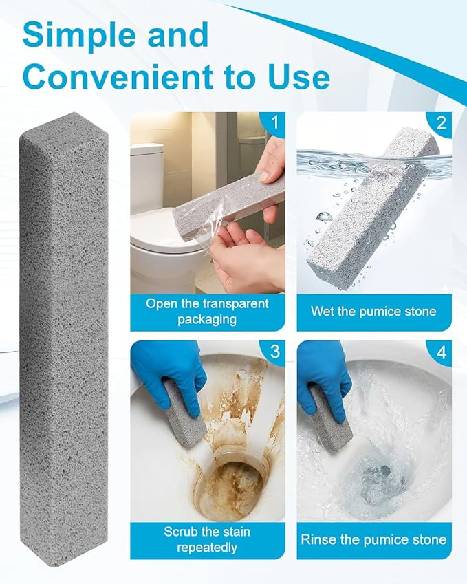 100 Pcs Pumice Stick for Toilet Cleaning Pumice Stone for Cleaning Stove Grates Oven Bathroom Grill Kitchen SinksToilet Hard Water Stain Remover