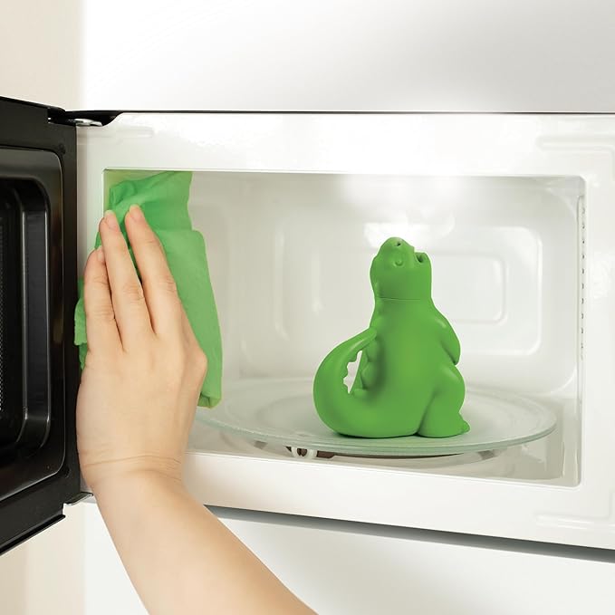 Genuine Fred DRAGON'S BREATH Microwave Steam Cleaner BPA-Free Silicone Dragon Design Easy to Use Reduces Cleaning Time Dishwasher Safe Fun and Effective Kitchen Gadget
