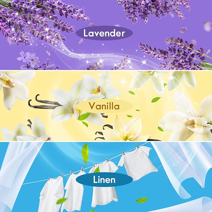 Plug In Air Freshener Starter Kit 12 Refills + 1 Warmer Lavender Vanilla &amp Fresh Linen Scents for Home Bathroom &amp Office Compatible with Air Wick &amp Glade Not Include Glade Plus