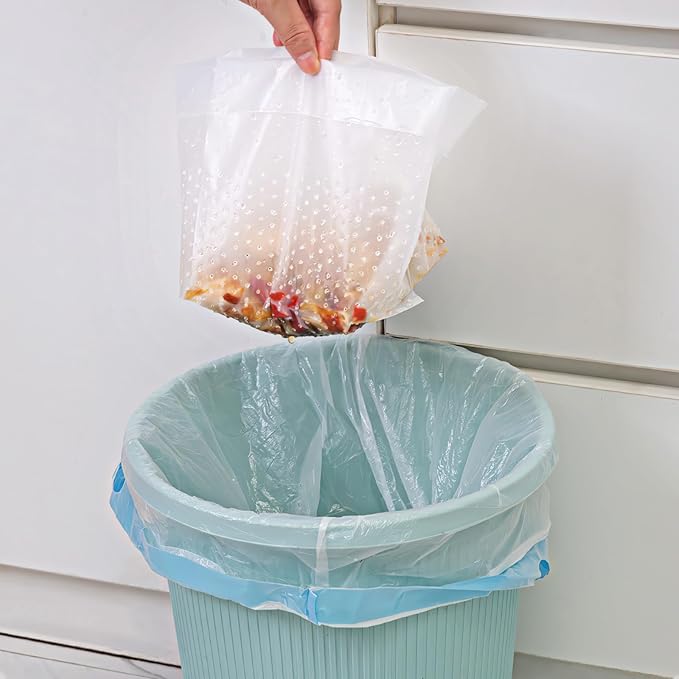 150pcs Standing Trash Bags for Kitchen Waste Garbage and Picnic Use Small Size Disposable Waste Bin Liners for Home Office and Bedroom