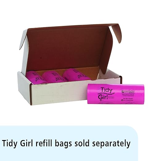 Stout by Envision TGUF TidyGirl Feminine Disposal Bag Dispenser Antimicrobial additive Odor control 30% recycled content Made in America