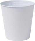 happimess HPM1112D Remi Modern Classic Textured Steel 2-Gallon Wastebasket for Home Bathroom Living Room Office Bedroom Kitchen Matte White