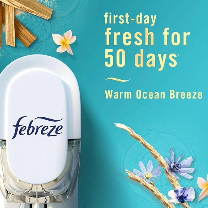 Febreeze Fall Winter Limited Edition Plug in Holiday Season Scented Refills 3 pack (Summer Nights)