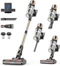 Tikom V850 Cordless Vacuum Cleaner for Home 50000Pa/550W 70Mins Stick Vacuum with LED Touch Screen 1.8L Dust Cup Charging Wall Dock Anti-Tangle Lightweight Vacuum for Pet Hair Hard Floor Carpet