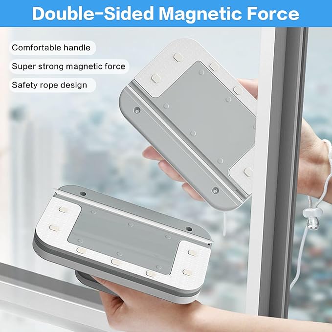 Magnetic Windshield Cleaner ToolWindshield Magnetic Car Window Cleaner Double-Sided Window Cleaner Glass Wiper Magnetic Windshield Cleaner for High Rise Car Glazed