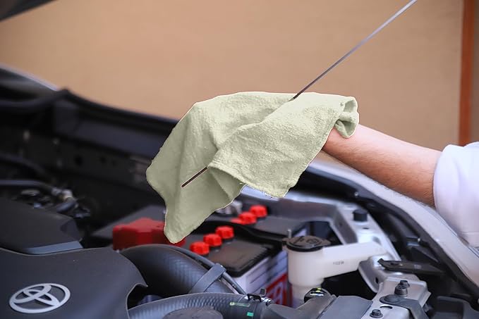 Avalon Towels Cotton Shop Rags – (Pack of 150) Size 12x14 Inches Cleaning Rags – Absorbent Shop Towels and Multipurpose Cleaning Towels for Automobiles Industries Garage and Homes (Natural)