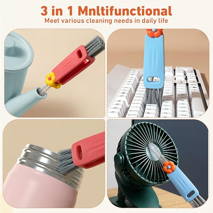 20 Pack 3-in-1 Cup Lid &amp Gap Cleaning Brush Bulk Multifunctional Bottle Cleaning Brush Set for Cup Lid Gap and Corner Brushes Home Kitchen Clean Brushes Tools