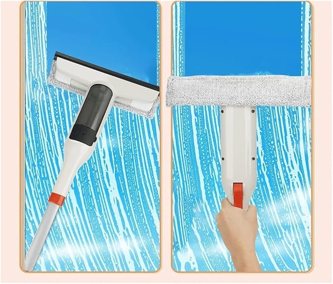 The High-Altitude Water Window Cleaning with an Extended Telescopic Rod Design Makes Easy to Clean High-Rise Glass(2PCS)