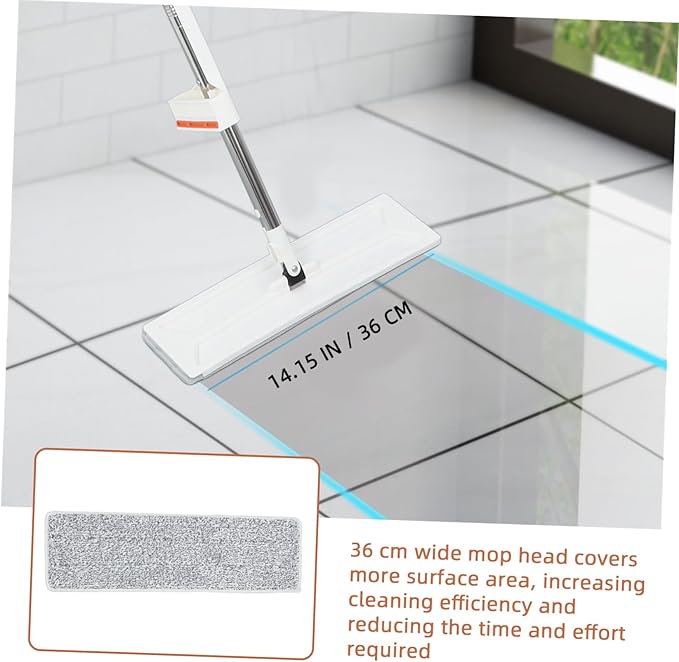 Portable Dual Function Floor Cleaning Mop Wet Dry Flat Mop with Replaceable Microfiber Pads Self Squeeze Design for Efficient Home Cleaning Tasks