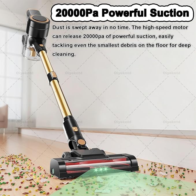 Cordless Vacuum Cleaner Stick Vacuum Cleaner for Home Rechargeable Stick Vacuum Cleaners with Wall-Mount Charging Station&ampAnti-Tangle Lightweight Vacuum for Pet Hair/Carpet