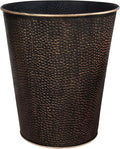 Blue Donuts Wastebasket for Bedroom Bathroom Trash Can 6 Liters Bronze Stainless Steel