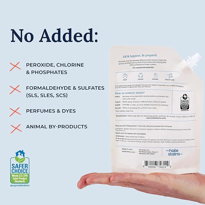 Miss Mouth's Messy Eater Stain Treater 32oz XL Refill Pouch and 16oz Bottle