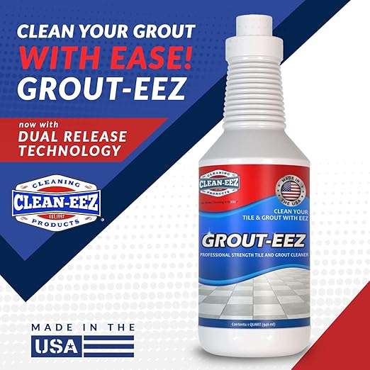 Clean-eez Grout-eez Super Heavy-Duty Grout Cleaner - Powerful Tile and Floor Stain Remover for Bathroom Kitchen and More - 32 oz.